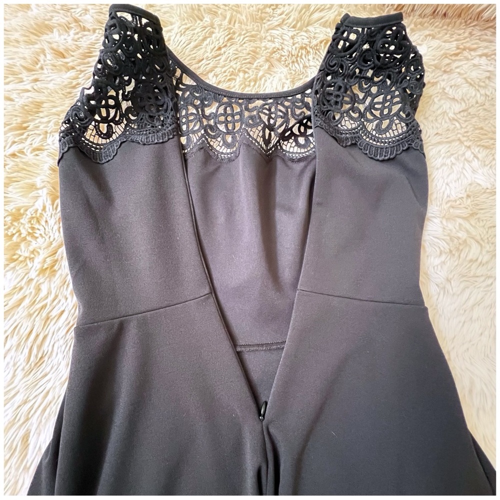 Lulu’s According To Love Black Lace Skater Dress Size Small - Picture 7 of 16
